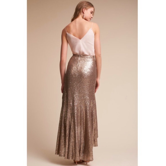 Jenny Yoo Cosmos Gold Sequin Skirt - Picture 2 of 5